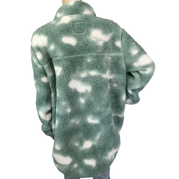 2/$30 Buffalo Outdoors Workwear 1/4 Zip Tie-Dye Sherpa Jacket Teal Size XL - Picture 6 of 13